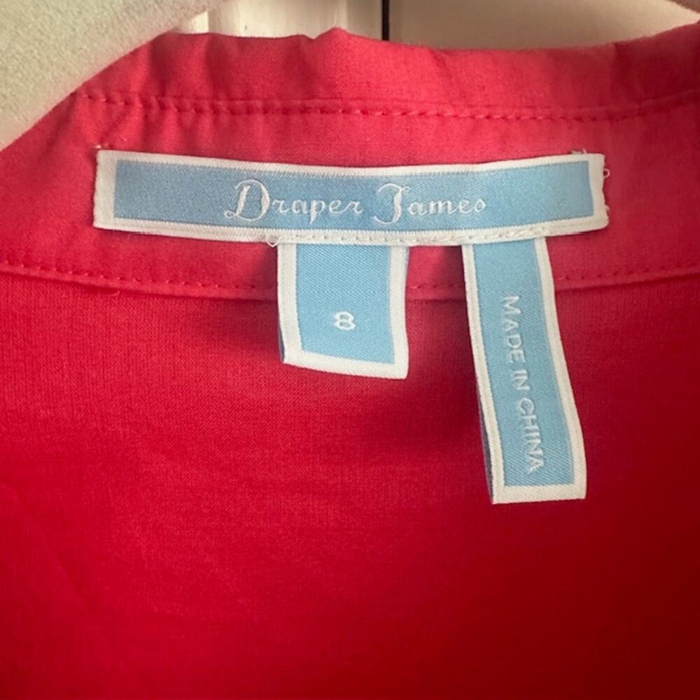Draper James Grace and Charm 100% Cotton Button Down Shirt Dress Size: 8 - Picture 9 of 10
